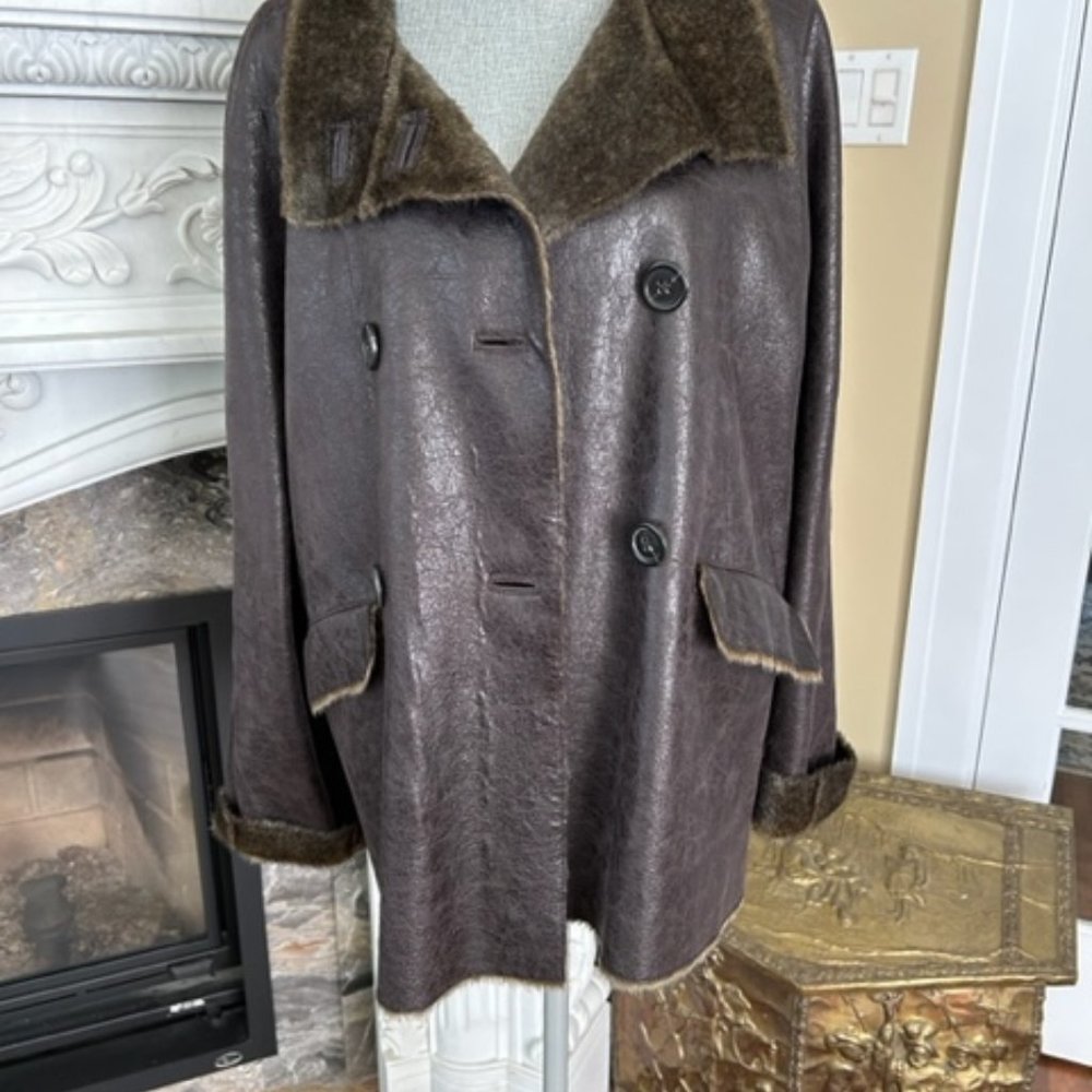 Gerard Darel faux leather Caban
